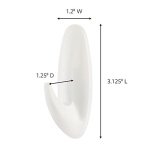 Command Medium Designer Hook, Pack of 2 Hooks and 4 Adhesive Strips, White - Damage Free Hanging - Holds up to 1.3kg - Image 9