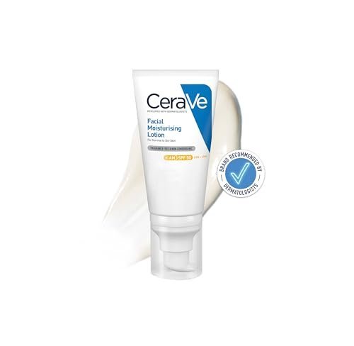 CeraVe AM Facial Moisturising Lotion SPF50 with Ceramides & Vitamin E for Normal to Dry Skin 52ml