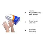 Generic Gloveman Clear Vinyl Gloves (Box of 100) (Medium) - Image 2