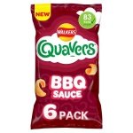Walkers Quavers BBQ Multipack Snacks Crisps 6x16g