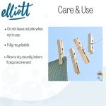 Elliott Hardwood Clothes Pegs with Metal Coil Spring for Firm Grip, Contoured to Prevent Leaving Marks on Clothing, This Pack Include 36 Pegs Ideal for Outdoor and Indoor Use - Image 7