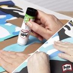 Pritt Glue Stick, Safe & Child-Friendly Craft Glue for Arts & Crafts Activities, Strong-Hold adhesive for School & Office Supplies, 22 g (Pack of 3) - Image 3