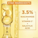 Garnier Vitamin C Serum for Face, Anti-Dark Spots & Brightening Serum, 3.5% Vitamin C, Niacinamide, Salicylic Acid & Lemon Extract, Brightening Serum For Dull, Tired Skin - 30Ml , Pack of 1 - Image 2