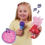 Peppa Pig 08117, Sing With Me Peppa, Interactive Feature Plush, Musical Soft Microphone, Toys, Gift for Preschoolers, Multicolour - Image 3
