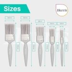 Harris Essentials Walls & Ceilings Paint Brush Set | Pack of 5 | 0.5", 1", 1.5", 2", Grey - Image 4
