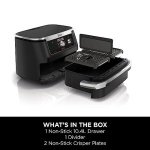 Ninja Foodi FlexDrawer Air Fryer, Dual Zone with Removable Divider, Large 10.4L Drawer, 7-in-1, Air-Fryer Uses No Oil, Air Fry, Roast, Bake, Max Crisp, Non-Stick Dishwasher Safe Parts, Black AF500UK - Image 10