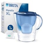 BRITA Marella XL Water Filter Jug Blue (3.5L) incl. 1x MAXTRA PRO All-in-1 cartridge - large-volume jug with digital LTI and Flip-Lid - now in sustainable Smart Box packaging