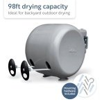 Minky Retractable Duo Reel Washing Line, Grey, 2x15m - Image 10