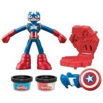 Play-Doh Marvel Captain America Stamping Shield Action Figure Playset - Image 11
