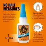 Gorilla Super Glue, 15g – All Purpose, Impact Tough & Fast Setting with Anti-Clog Cap Ideal for Metal, Ceramics, Leather & More - Image 6
