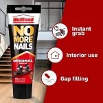 UniBond No More Nails Original, Heavy-Duty Mounting Adhesive, No Nails Strong Glue for Wood, Ceramic, Metal & More, White instant Grab Adhesive, 1 x 234g Tube - Image 5