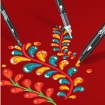 Sharpie Creative Marker Acrylic Paint Pens | Brush Tip, Water-Based Paint Markers | No-Bleed Ink Writes on Most Surfaces | Assorted Colours | 5 Count - Image 4