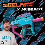 Nerf Pro Gelfire X MrBeast Blaster, 1600 Gelfire Rounds, 300 Round Hopper, Rechargeable Battery, Eyewear - Image 12