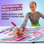 Sharpie Glam Pop Permanent Markers | Fine Point for Bold Details | Assorted Vibrant Colours | 12 Marker Pens - Image 2