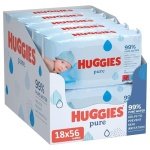 Huggies Pure, Baby Wipes, 18 Packs (1008 Wipes Total) - 99 Percent Pure Water Wipes - Fragrance Free for Gentle Cleaning and Protection - Natural Wet Wipes