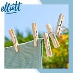 Elliott Hardwood Clothes Pegs with Metal Coil Spring for Firm Grip, Contoured to Prevent Leaving Marks on Clothing, This Pack Include 36 Pegs Ideal for Outdoor and Indoor Use - Image 6