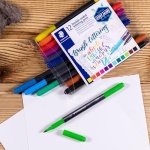 STAEDTLER 3004 TB12 Design Journey Double-Ended Brush Lettering Pens - Assorted Colours (Pack of 12) - Image 2