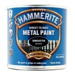 Hammerite Paint Direct to Rust Exterior Gloss Black Metal Paint, Smooth Finish. Corrosion Resistant Black Gloss Paint and Rust Remover, 8 Year Protection - 250ml Tin 1.25 SqM Coverage - Image 3