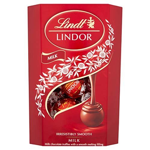 Lindt Lindor Milk Chocolate Truffles Box - Approx 16 balls, 200g - Chocolate Truffles with a Smooth Melting Filling - Gift Present - Birthday, Celebrations, Congratulations, Thank you