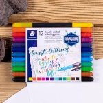STAEDTLER 3004 TB12 Design Journey Double-Ended Brush Lettering Pens - Assorted Colours (Pack of 12) - Image 3