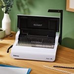 Fellowes Binding Machine - Pulsar+ 21-Hole, 300 Sheet Manual Paper Punch Comb Binder Machine with Starter Kit 10 Comb Bindings - Ideal for Small Office Use - White/Grey - Image 2