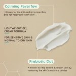 Aveeno Face Calm+Restore Oat Gel Moisturiser (1x 50ml), Face Moisturiser to Instantly Soothe and Replenish the Skin's Moisture Barrier, Intensely Nourishing Day Cream, Tested on Sensitive Skin - Image 2