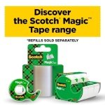 Scotch Magic Invisible Tape - 3 Refill Rolls, 19mmx25m - General Purpose Sticky Tape for Document Repair, Labelling & Sealing - Image 4
