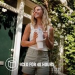 Stanley Quencher H2.0 FlowState Tumbler 1.2L - Cold For 11 Hours - Iced For 48 Hours - Water Bottle with Straw, Handle and Lid - Dishwasher Safe - Travel Mug For Cold or Hot Drinks - Rose Quartz - Image 9