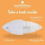 Slumberdown Pillows 2 Pack - Super Support Firm Side Sleeper Bed Pillows for Neck and Shoulder Pain Relief - Comfy & Supportive, Hypoallergenic, Made in the UK, Standard Size (48cm x 74cm) - Image 3