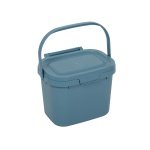 Addis Everyday Kitchen Food Waste Compost Caddy Bin, 4.5 Litre, Air Blue, 518695