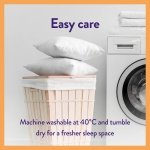 Slumberdown Pillows 2 Pack - Super Support Firm Side Sleeper Bed Pillows for Neck and Shoulder Pain Relief - Comfy & Supportive, Hypoallergenic, Made in the UK, Standard Size (48cm x 74cm) - Image 2