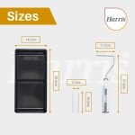 Harris 102022002 Seriously Good Woodwork Mini Roller Set 4in | Kit Includes: Tray, 1 x Roller Frame, 2 x Gloss Roller Sleeves - Image 2