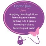 Cotton Tree 100% Pure Cotton, Round Cotton Wool Pads, 80 Count - Image 5