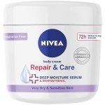 NIVEA Body Repair & Care Cream (400ml Jar), Sensitive Moisturising Cream with NIVEA DEEP MOISTURE SERUM, Body Cream with Strengthening Formula, Body Cream for Dry Skin - Image 2