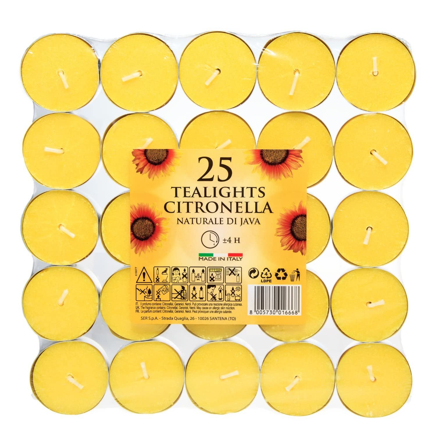 71-AoAxVtCL.jpg Price's Candles Citronella Tealights Pack of 25 (Citronella Range) - Image 1