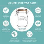 Kilner Round Clip Top Glass Jar, 1 Litre - Image 2