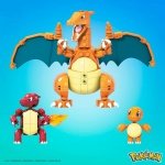 MEGA Pokémon Action Figure Building Toys for Kids, Charmander Evolution Set with 300 Pieces, 3 Poseable Characters, Charmeleon and Charizard, HFG06 - Image 4