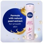 NIVEA Pearl & Beauty Anti-Perspirant Deodorant Spray (150ml), Women's Deodorant with 48H Sweat and Odour Protection, Anti-Perspirant Spray for Women with Pearl Extracts - Image 4