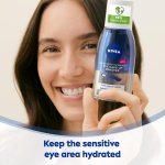 NIVEA Double Effect Waterproof Eye Make-Up Remover (125 ml), Daily Use Face Cleanser for Make-Up and Mascara with Cornflower Extract and Biotin - Image 6