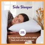 Slumberdown Pillows 2 Pack - Super Support Firm Side Sleeper Bed Pillows for Neck and Shoulder Pain Relief - Comfy & Supportive, Hypoallergenic, Made in the UK, Standard Size (48cm x 74cm) - Image 4