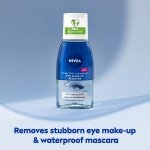 NIVEA Double Effect Waterproof Eye Make-Up Remover (125 ml), Daily Use Face Cleanser for Make-Up and Mascara with Cornflower Extract and Biotin - Image 7