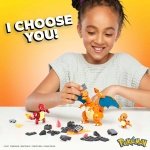 MEGA Pokémon Action Figure Building Toys for Kids, Charmander Evolution Set with 300 Pieces, 3 Poseable Characters, Charmeleon and Charizard, HFG06 - Image 6