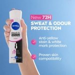 NIVEA Black & White Invisible Anti-Perspirant Spray (150ml), 72hr Anti-Sweat Women's Deodorant Spray, No Stains on Black and White Clothes - Image 4