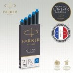Parker Fountain Pen Ink Refill Cartridges | Long | Washable Blue QUINK Ink | 10 Count (Blister) - Image 7