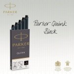 Parker Fountain Pen Ink Refill Cartridges | Long | Black QUINK Ink | 10 Count (Blister) - Image 3
