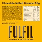 FULFIL Vitamin and Protein Bars (15 x 55 g Bars) — Chocolate Salted Caramel Flavour — 20 g High Protein, 9 Vitamins, Low Sugar - Image 2