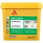 Sika – FastFix All Weather Self-Setting Paving Jointing Compound – Ready To Use – No Mixing Required – Dark Buff – 15kg – 21 sq. m