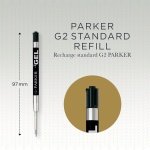 Parker Jotter Originals Gel Pen Refills | Smooth Black Gel Ink Refills | Medium Tip (0.7mm) | 2 Count - Image 5