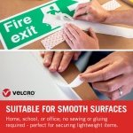 VELCRO® Brand | Stick On Tape | Cut-to-Length Strong Hook & Loop Self Adhesive Sticky Tape Perfect for Room Décor & Home, Office, Garage Use | Black | 20mm x 1m - Image 2