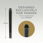 Parker Fountain Pen Ink Refill Cartridges | Long | Black QUINK Ink | 10 Count (Blister) - Image 6